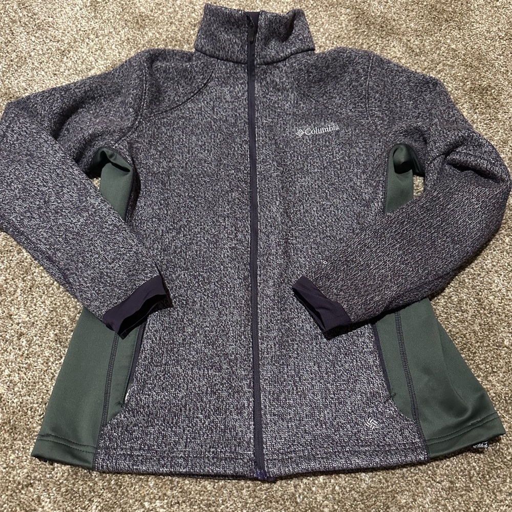 Columbia Heathered purple/gray wind breaker jacket size medium
